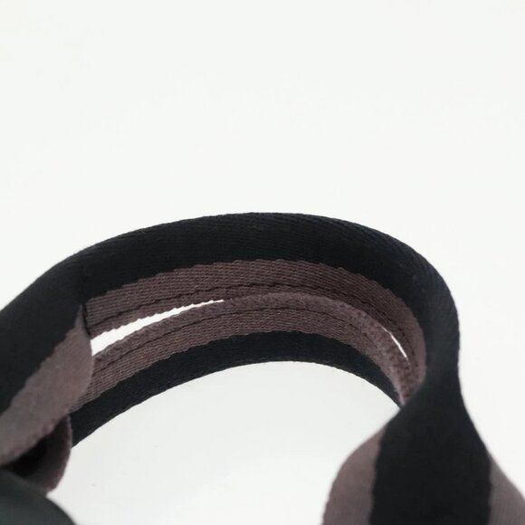 HERMES Fourre Tout PM Hand Bag Canvas Black Silver Auth ti2320 - Picture 9 of 16